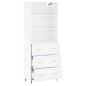 vidaXL Highboard Hochglanz-Weiß 69,5x34x180 cm Holzwerkstoff vidaXL Highboard Hochglanz-Weiß 69,5x34x180 cm Holzwerkstoff