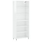 vidaXL Highboard Hochglanz-Weiß 69,5x32,5x180 cm Holzwerkstoff vidaXL Highboard Hochglanz-Weiß 69,5x32,5x180 cm Holzwerkstoff