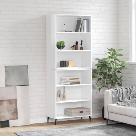 vidaXL Highboard Hochglanz-Weiß 69,5x32,5x180 cm Holzwerkstoff