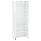 vidaXL Highboard Hochglanz-Weiß 69,5x32,5x180 cm Holzwerkstoff vidaXL Highboard Hochglanz-Weiß 69,5x32,5x180 cm Holzwerkstoff