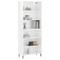 vidaXL Highboard Hochglanz-Weiß 69,5x32,5x180 cm Holzwerkstoff vidaXL Highboard Hochglanz-Weiß 69,5x32,5x180 cm Holzwerkstoff