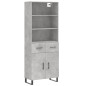 vidaXL Highboard Betongrau 69,5x34x180 cm Holzwerkstoff vidaXL Highboard Betongrau 69,5x34x180 cm Holzwerkstoff