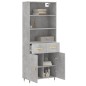 vidaXL Highboard Betongrau 69,5x34x180 cm Holzwerkstoff vidaXL Highboard Betongrau 69,5x34x180 cm Holzwerkstoff