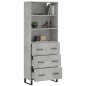 vidaXL Highboard Betongrau 69,5x34x180 cm Holzwerkstoff vidaXL Highboard Betongrau 69,5x34x180 cm Holzwerkstoff