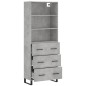 vidaXL Highboard Betongrau 69,5x34x180 cm Holzwerkstoff vidaXL Highboard Betongrau 69,5x34x180 cm Holzwerkstoff