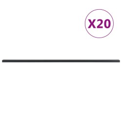 vidaXL Zaunpfosten 20 Stk. Grau 260 cm Stahl