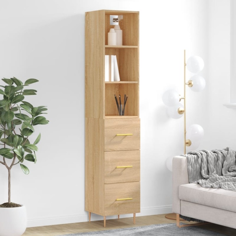vidaXL Highboard Sonoma-Eiche 34,5x34x180 cm Holzwerkstoff vidaXL Highboard Sonoma-Eiche 34,5x34x180 cm Holzwerkstoff