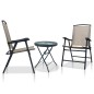 vidaXL 3-tlg. Bistro-Set Taupe Stahl vidaXL 3-tlg. Bistro-Set Taupe Stahl