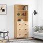 vidaXL Highboard Sonoma-Eiche 69,5x34x180 cm Holzwerkstoff vidaXL Highboard Sonoma-Eiche 69,5x34x180 cm Holzwerkstoff