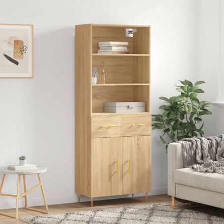 vidaXL Highboard Sonoma-Eiche 69,5x34x180 cm Holzwerkstoff