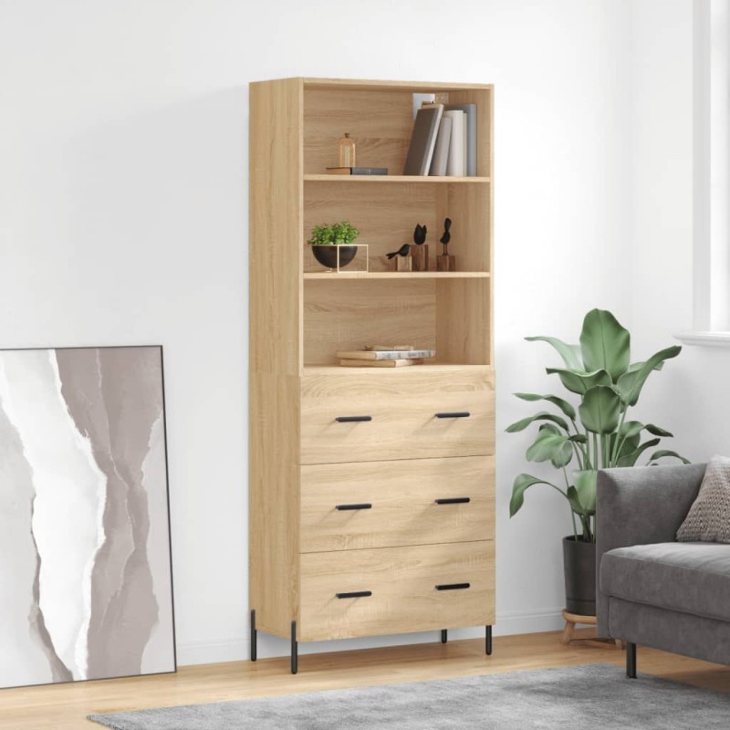 vidaXL Highboard Sonoma-Eiche 69,5x34x180 cm Holzwerkstoff vidaXL Highboard Sonoma-Eiche 69,5x34x180 cm Holzwerkstoff