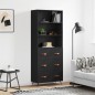 vidaXL Highboard Schwarz 69,5x34x180 cm Holzwerkstoff vidaXL Highboard Schwarz 69,5x34x180 cm Holzwerkstoff
