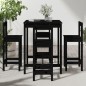 vidaXL 5-tlg. Gartenbar-Set Schwarz Massivholz Kiefer vidaXL 5-tlg. Gartenbar-Set Schwarz Massivholz Kiefer