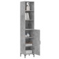 vidaXL Highboard Betongrau 34,5x34x180 cm Holzwerkstoff vidaXL Highboard Betongrau 34,5x34x180 cm Holzwerkstoff