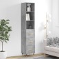 vidaXL Highboard Betongrau 34,5x34x180 cm Holzwerkstoff vidaXL Highboard Betongrau 34,5x34x180 cm Holzwerkstoff