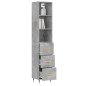vidaXL Highboard Betongrau 34,5x34x180 cm Holzwerkstoff vidaXL Highboard Betongrau 34,5x34x180 cm Holzwerkstoff