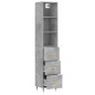 vidaXL Highboard Betongrau 34,5x34x180 cm Holzwerkstoff vidaXL Highboard Betongrau 34,5x34x180 cm Holzwerkstoff