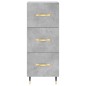 vidaXL Highboard Betongrau 34,5x34x180 cm Holzwerkstoff vidaXL Highboard Betongrau 34,5x34x180 cm Holzwerkstoff
