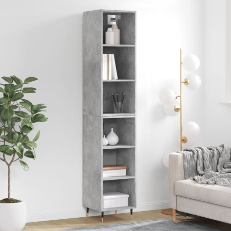 vidaXL Highboard Betongrau 34,5x32,5x180 cm Holzwerkstoff