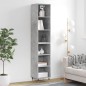 vidaXL Highboard Betongrau 34,5x32,5x180 cm Holzwerkstoff vidaXL Highboard Betongrau 34,5x32,5x180 cm Holzwerkstoff