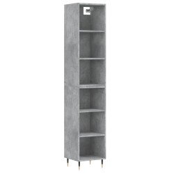 vidaXL Highboard Betongrau 34,5x32,5x180 cm Holzwerkstoff