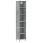 vidaXL Highboard Betongrau 34,5x32,5x180 cm Holzwerkstoff vidaXL Highboard Betongrau 34,5x32,5x180 cm Holzwerkstoff