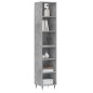 vidaXL Highboard Betongrau 34,5x32,5x180 cm Holzwerkstoff vidaXL Highboard Betongrau 34,5x32,5x180 cm Holzwerkstoff