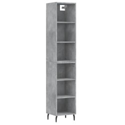 vidaXL Highboard Betongrau 34,5x32,5x180 cm Holzwerkstoff
