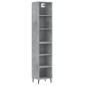 vidaXL Highboard Betongrau 34,5x32,5x180 cm Holzwerkstoff vidaXL Highboard Betongrau 34,5x32,5x180 cm Holzwerkstoff