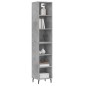 vidaXL Highboard Betongrau 34,5x32,5x180 cm Holzwerkstoff vidaXL Highboard Betongrau 34,5x32,5x180 cm Holzwerkstoff