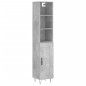 vidaXL Highboard Betongrau 34,5x34x180 cm Holzwerkstoff vidaXL Highboard Betongrau 34,5x34x180 cm Holzwerkstoff