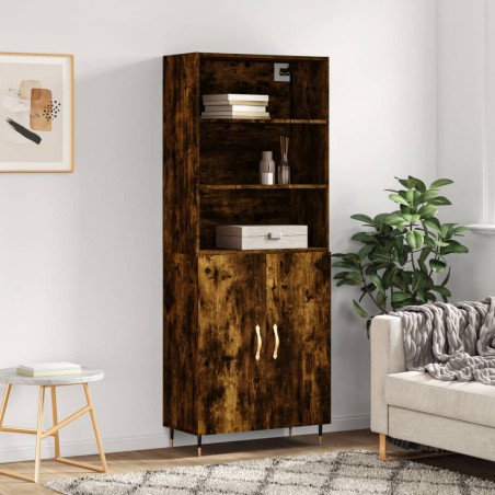 vidaXL Highboard Räuchereiche 69,5x34x180 cm Holzwerkstoff