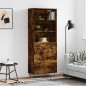 vidaXL Highboard Räuchereiche 69,5x34x180 cm Holzwerkstoff vidaXL Highboard Räuchereiche 69,5x34x180 cm Holzwerkstoff