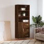 vidaXL Highboard Braun Eichen-Optik 69,5x34x180 cm Holzwerkstoff vidaXL Highboard Braun Eichen-Optik 69,5x34x180 cm Holzwerkstoff