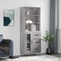 vidaXL Highboard Grau Sonoma 69,5x34x180 cm Holzwerkstoff vidaXL Highboard Grau Sonoma 69,5x34x180 cm Holzwerkstoff