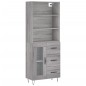 vidaXL Highboard Grau Sonoma 69,5x34x180 cm Holzwerkstoff vidaXL Highboard Grau Sonoma 69,5x34x180 cm Holzwerkstoff