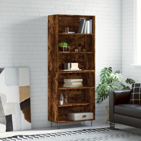 vidaXL Highboard Räuchereiche 69,5x32,5x180 cm Holzwerkstoff