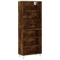 vidaXL Highboard Räuchereiche 69,5x32,5x180 cm Holzwerkstoff vidaXL Highboard Räuchereiche 69,5x32,5x180 cm Holzwerkstoff