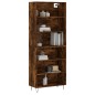 vidaXL Highboard Räuchereiche 69,5x32,5x180 cm Holzwerkstoff vidaXL Highboard Räuchereiche 69,5x32,5x180 cm Holzwerkstoff