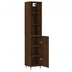vidaXL Highboard Braun Eichen-Optik 34,5x34x180 cm Holzwerkstoff