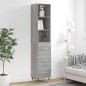 vidaXL Highboard Grau Sonoma 34,5x34x180 cm Holzwerkstoff vidaXL Highboard Grau Sonoma 34,5x34x180 cm Holzwerkstoff
