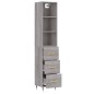 vidaXL Highboard Grau Sonoma 34,5x34x180 cm Holzwerkstoff vidaXL Highboard Grau Sonoma 34,5x34x180 cm Holzwerkstoff