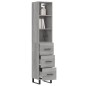 vidaXL Highboard Grau Sonoma 34,5x34x180 cm Holzwerkstoff vidaXL Highboard Grau Sonoma 34,5x34x180 cm Holzwerkstoff