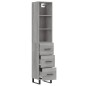 vidaXL Highboard Grau Sonoma 34,5x34x180 cm Holzwerkstoff vidaXL Highboard Grau Sonoma 34,5x34x180 cm Holzwerkstoff