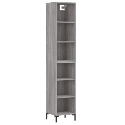 vidaXL Highboard Grau Sonoma 34,5x32,5x180 cm Holzwerkstoff