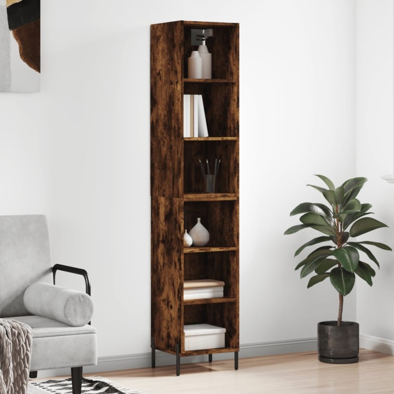 vidaXL Highboard Räuchereiche 34,5x32,5x180 cm Holzwerkstoff vidaXL Highboard Räuchereiche 34,5x32,5x180 cm Holzwerkstoff