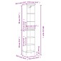 vidaXL Highboard Räuchereiche 34,5x32,5x180 cm Holzwerkstoff vidaXL Highboard Räuchereiche 34,5x32,5x180 cm Holzwerkstoff