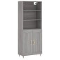 vidaXL Highboard Grau Sonoma 69,5x34x180 cm Holzwerkstoff vidaXL Highboard Grau Sonoma 69,5x34x180 cm Holzwerkstoff