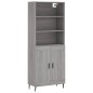 vidaXL Highboard Grau Sonoma 69,5x34x180 cm Holzwerkstoff vidaXL Highboard Grau Sonoma 69,5x34x180 cm Holzwerkstoff