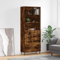 vidaXL Highboard Räuchereiche 69,5x34x180 cm Holzwerkstoff